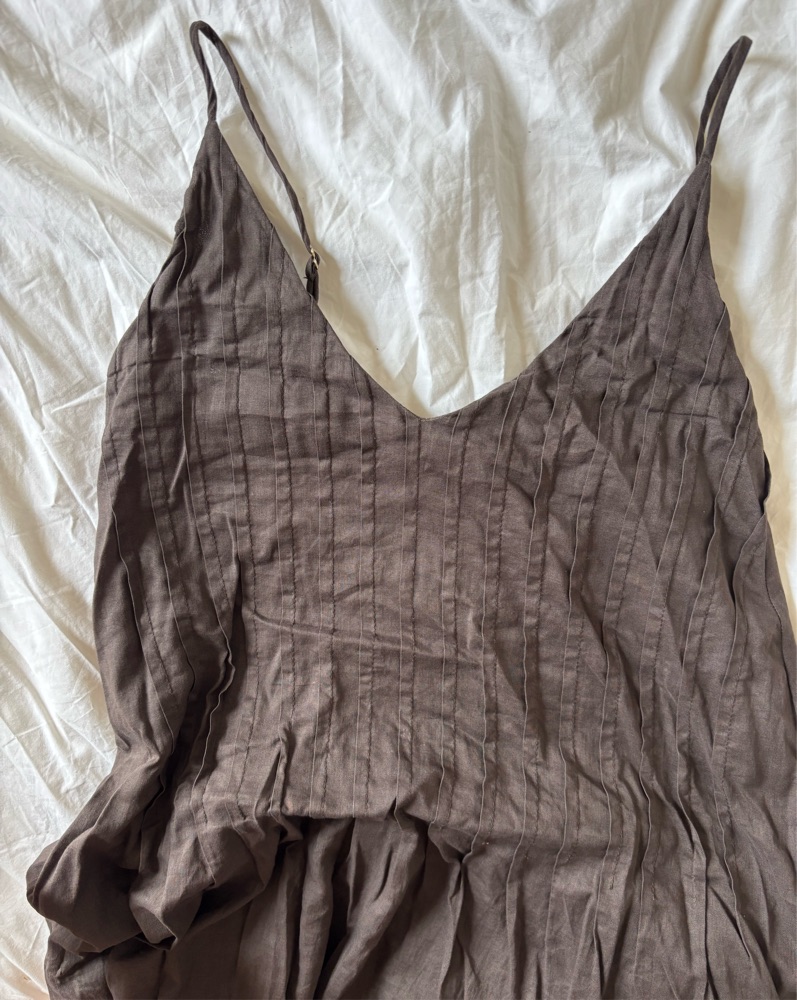 Dissh Tahlia Brown Linen Dress by Dissh - Pickle