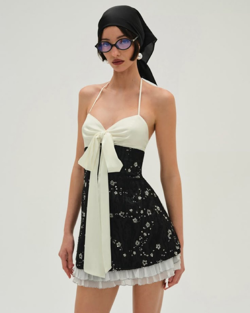 yellow dress white polka dots Nellie Mini Dress Yellow Polka Dot main image 0