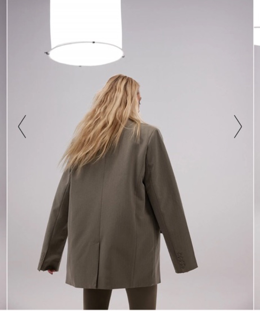Josefine HJ X NA-KD Oversized Blazer by NA-KD - Pickle
