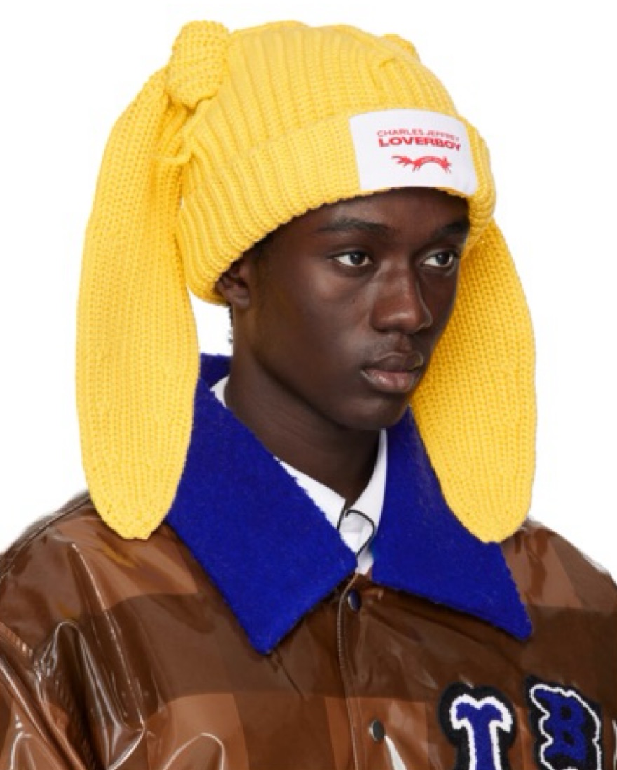 CHARLES JEFFERY LOVERBOY ビーニー Charles Jeffrey LOVERBOY: パープル Chunky Ears ビーニー | SSENSE 日本
