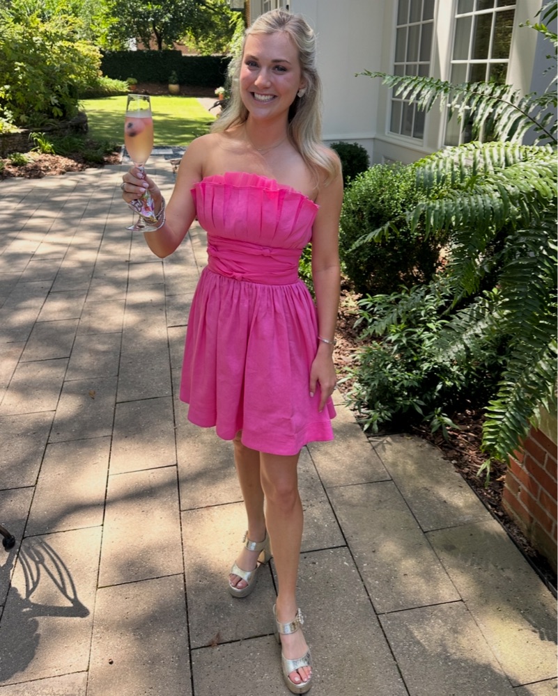 long pink floral dress ASTR the Label Lianna Dress in Pink