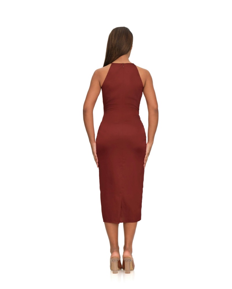 andrea iyamah reni midi dress ANDREA IYAMAH RENI DRESS IN ORANGE