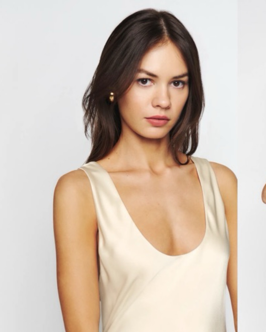 brendan satin dress Rent Bec & Bridge Steele Blue Indra Satin Maxi Dress