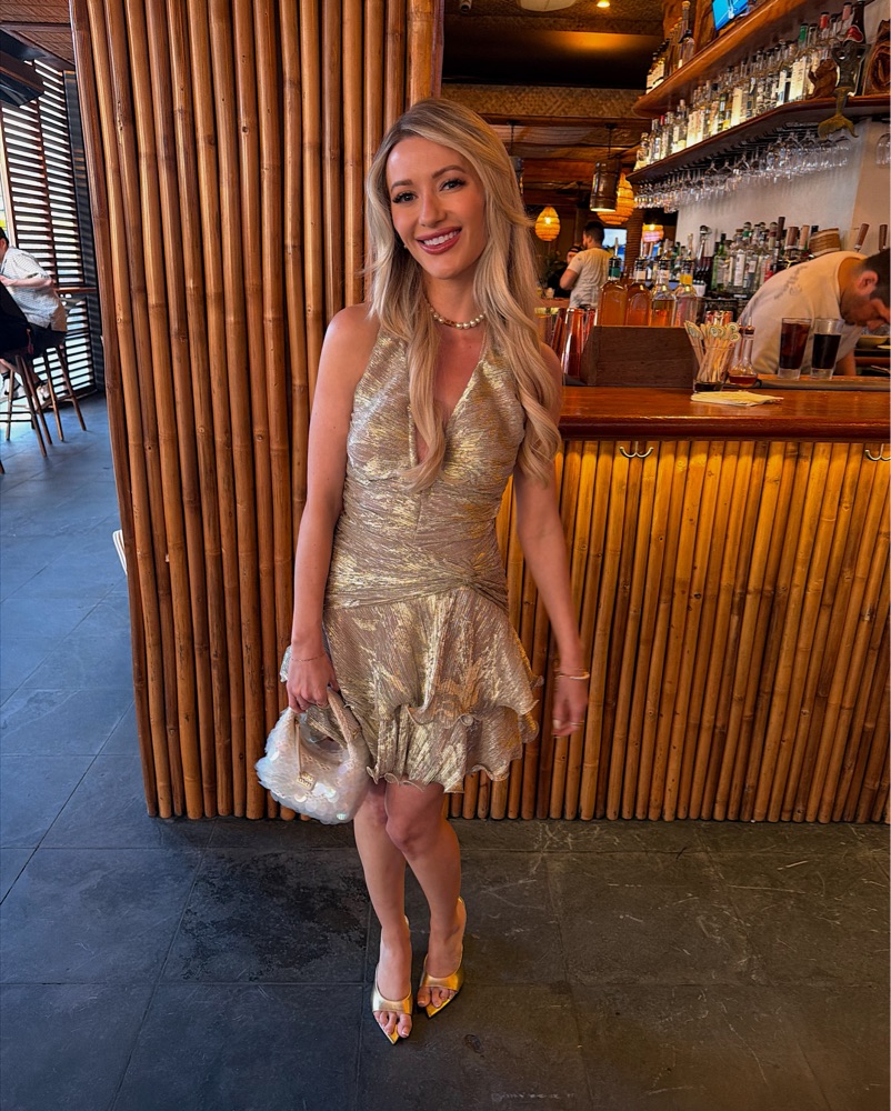 gold dust woman dress Gold Dust Dress – LORETA main image 0