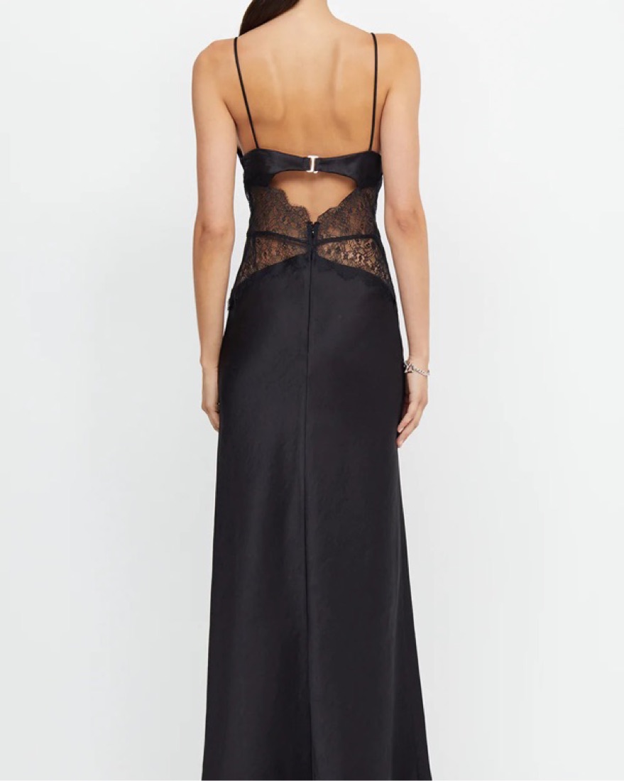 bec and bridge kaia dress black Bec & Bridge Scarlett Maxi Dress in Black – WMIYHire main image 0