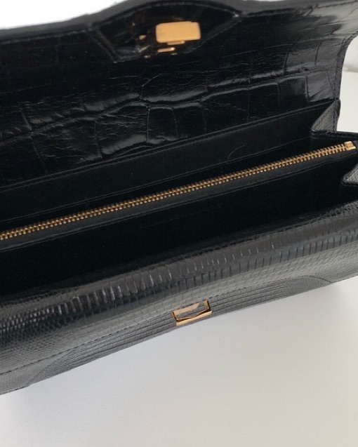Alexander Wang Croc Embossed Clutch | Pickle