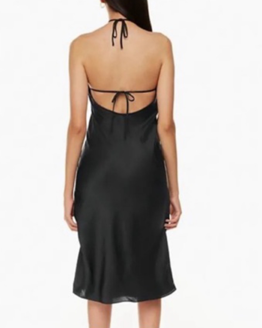 aritzia black slip dress Secret Midi Slip Dress