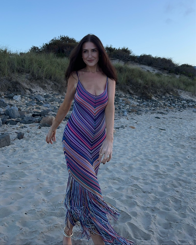 Missoni Stripe Chevron 2002 Fringe Dress by Missoni - Pickle