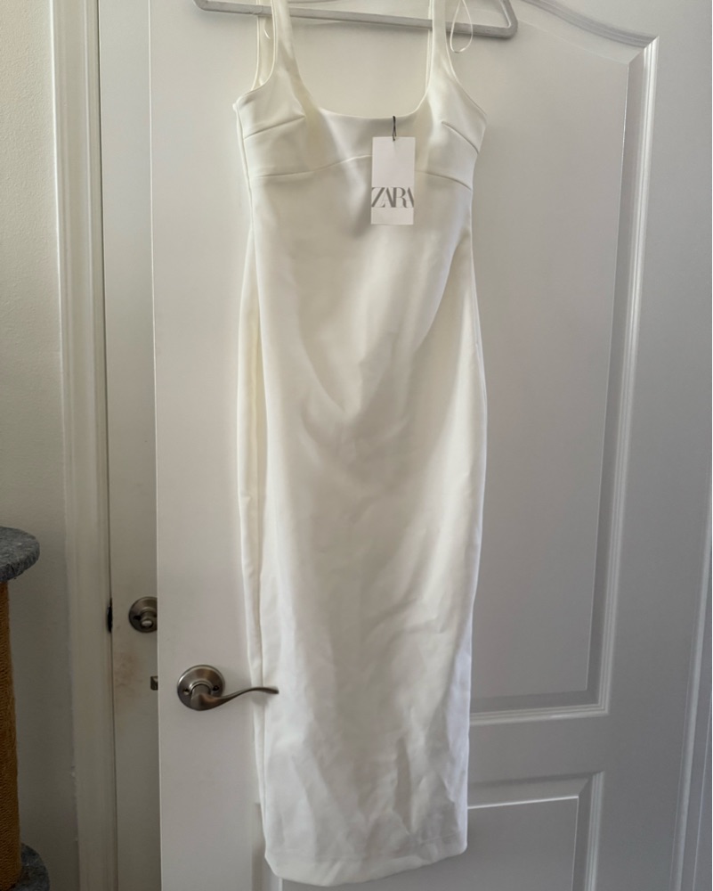 Zara White Midi Dress by ZARA - Pickle
