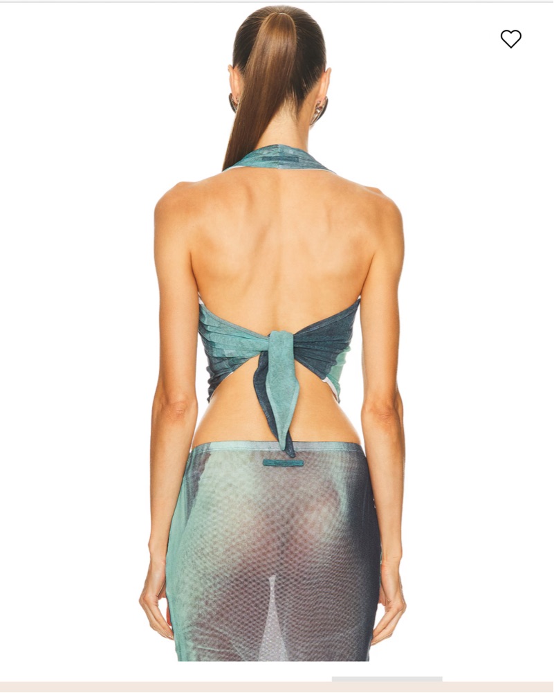 JEAN PAUL GAULTIER Water Scarf Top by Jean Paul Gaultier - Pickle