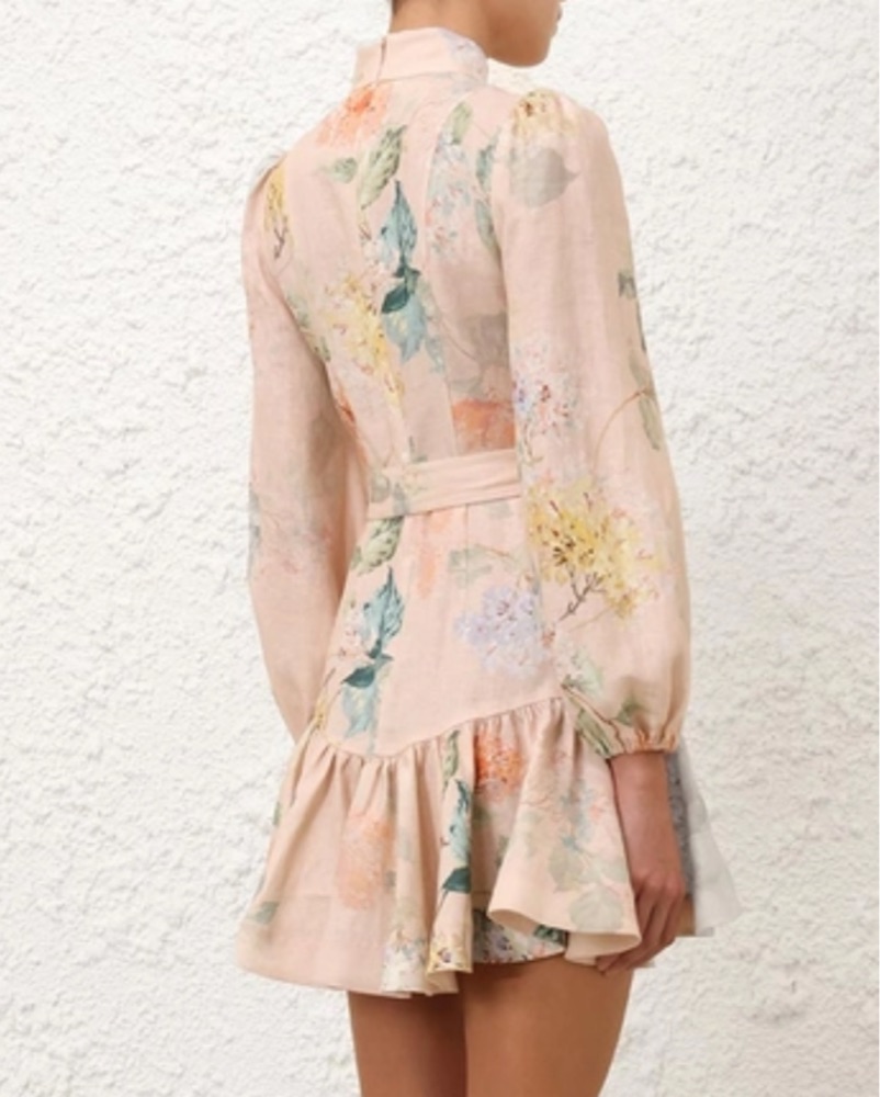 Zimmermann Illuminate Peplum Mini Dress by Zimmermann - Pickle