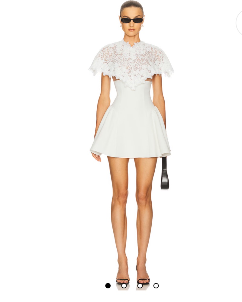 The Mademoiselle Mini Dress in Ivory by Helsa - Pickle