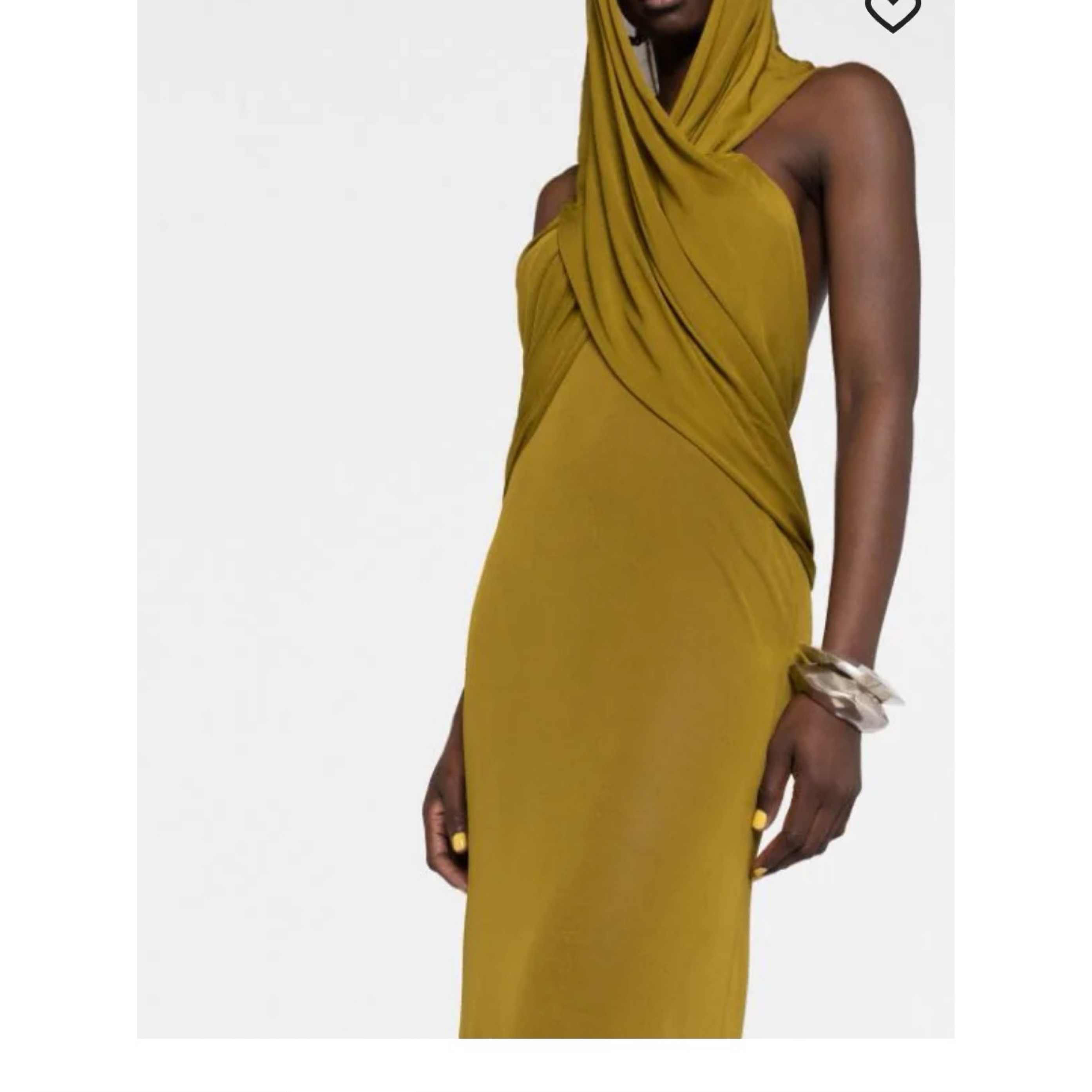 Saint Laurent Hooded Maxi Dress by YSL - Pickle
