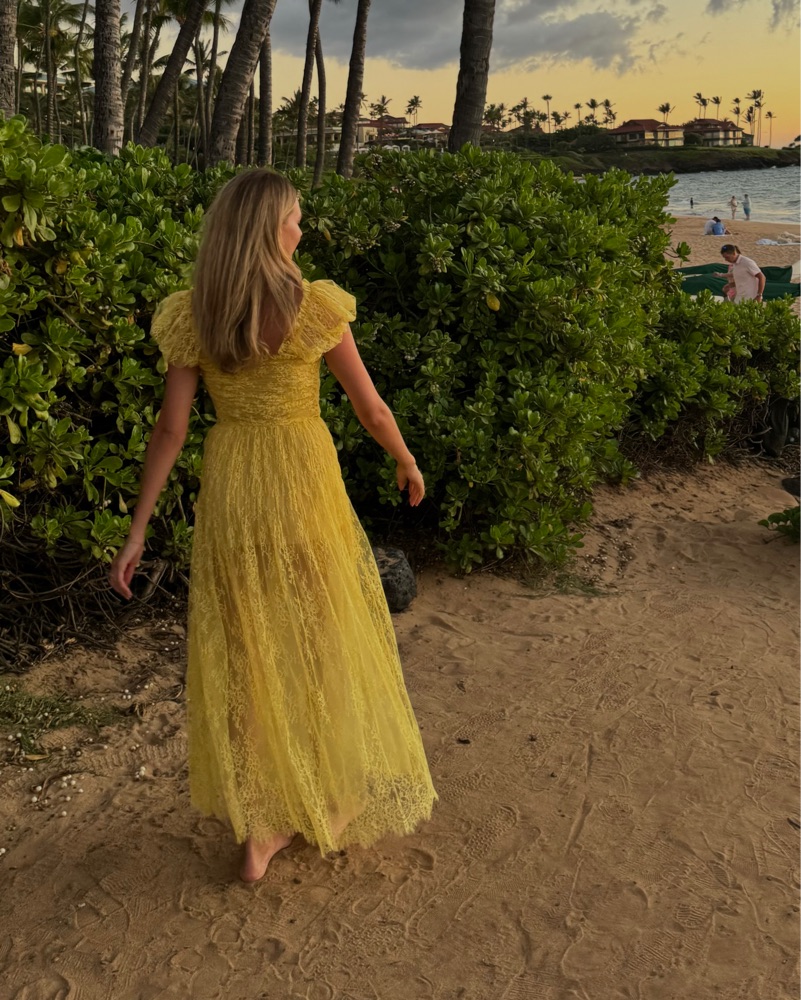 Doen Yellow Lace Dress by Doen - Pickle