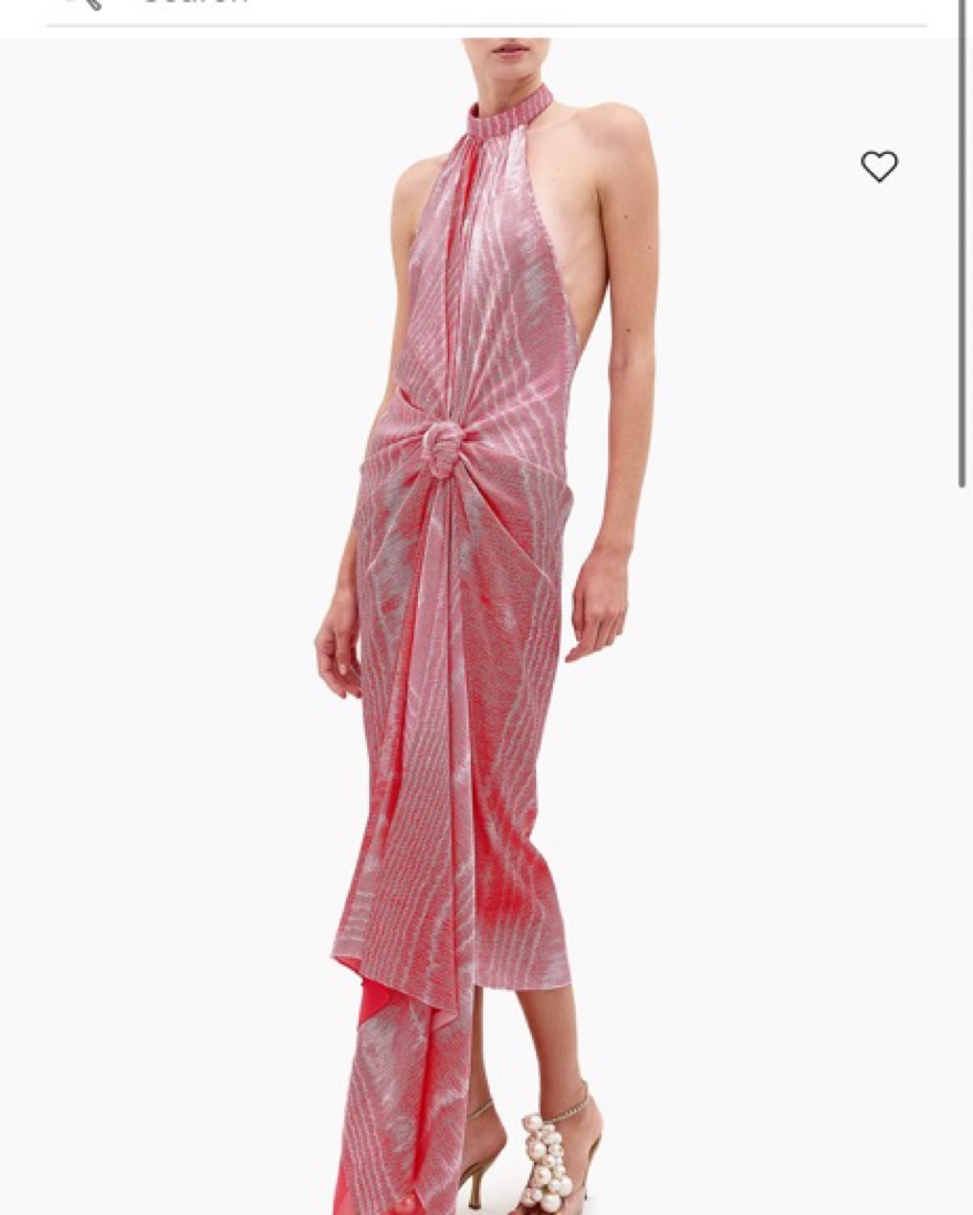 silvia tcherassi pink dress Silk Long Dress