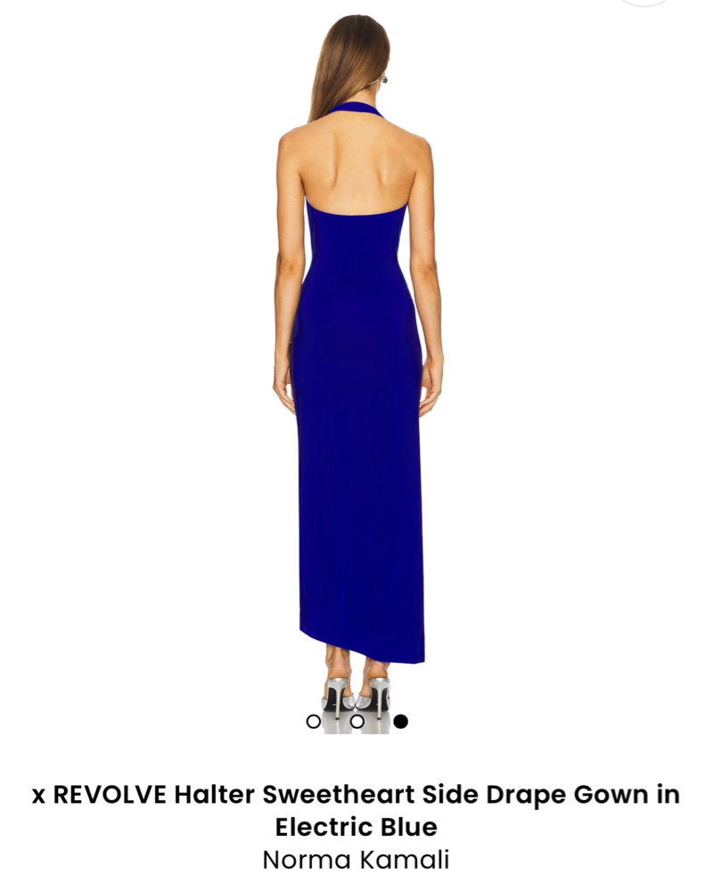 Blue Norma Kamali X Revolve Halter Dress by Norma Kamali - Pickle