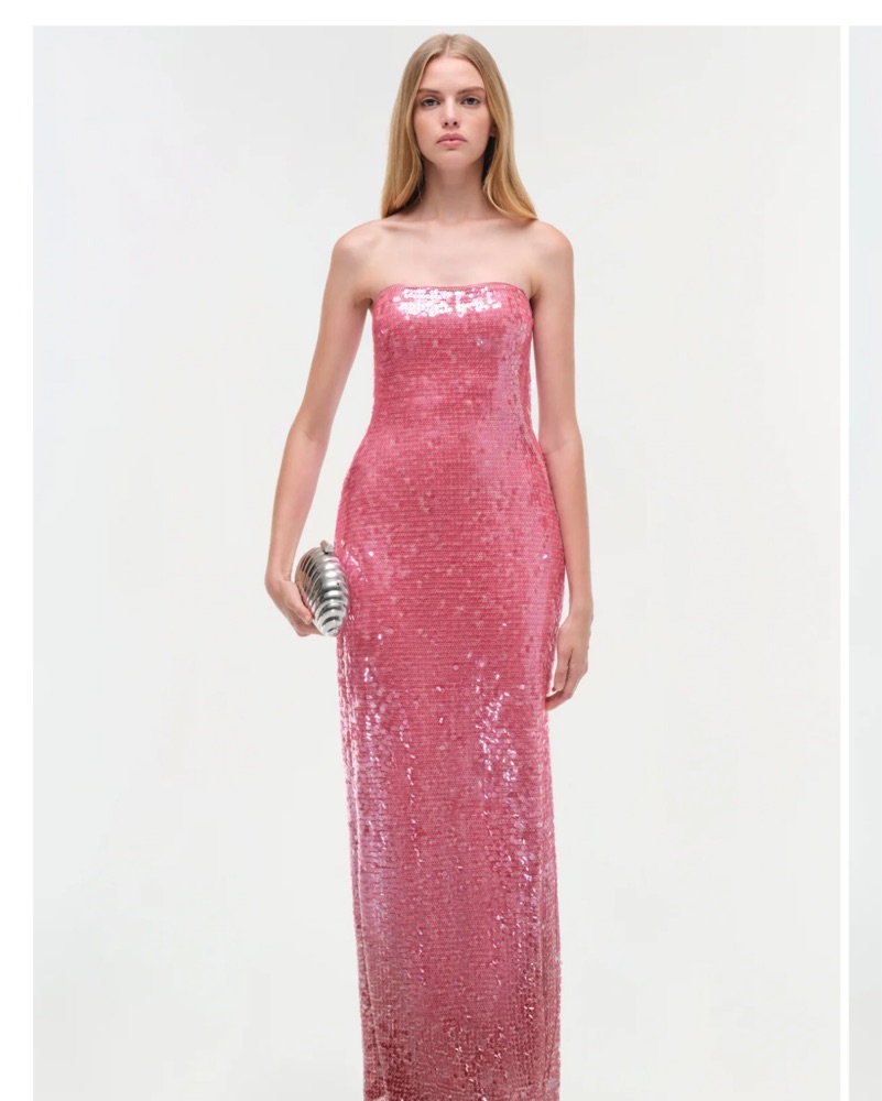 jonathan simkhai pink sequin dress Leilani Gown