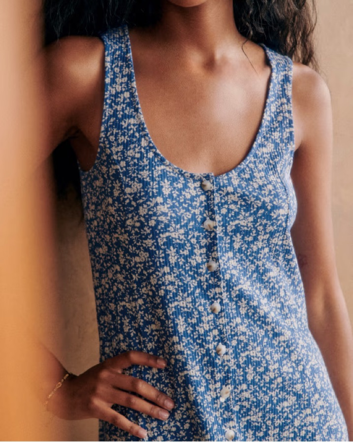 blue dresses for women short Fiore Open Back Lace Trim Mini Dress •AmericanThreads Women's Boutique Chambray / S