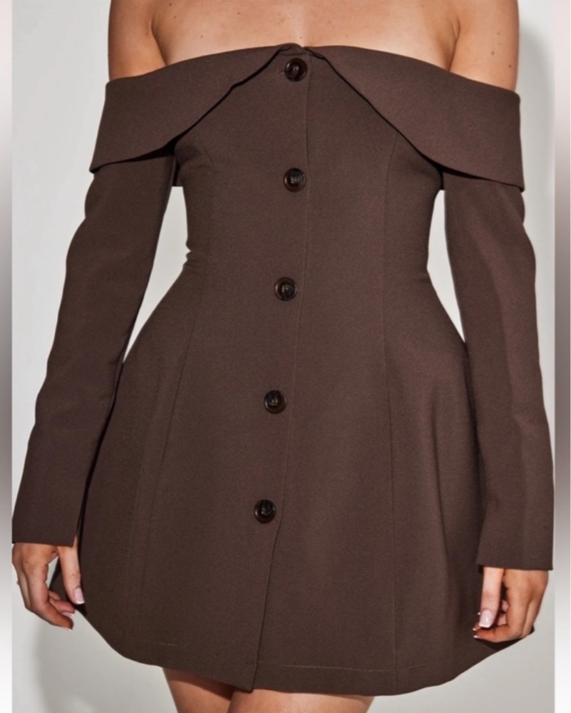 odd muse brown mini dress Structured Mini Dress