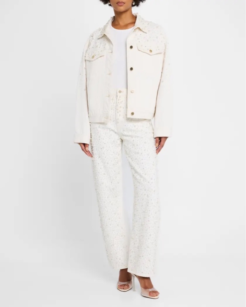 Frame The Pearl White Denim Jacket by FRAME - Pickle