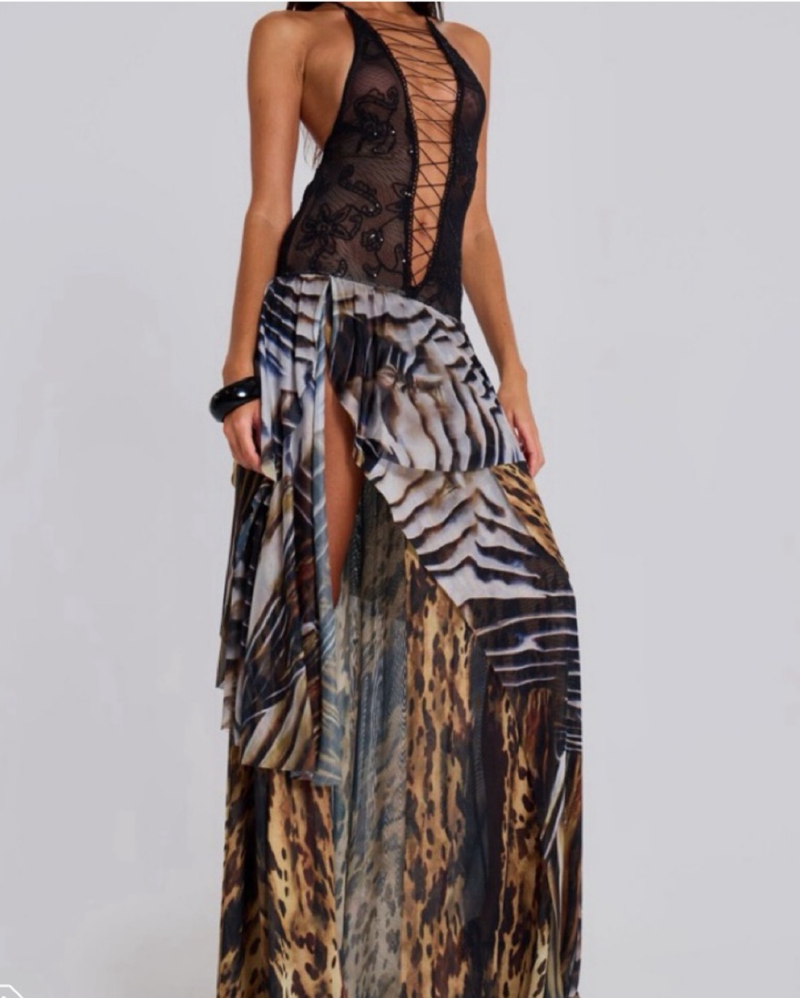 jaded london maxi dresses Open Neck Maxi Dress