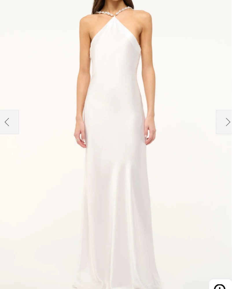 staud white beaded dress Staud Women's Wells Dress - White - Size 4