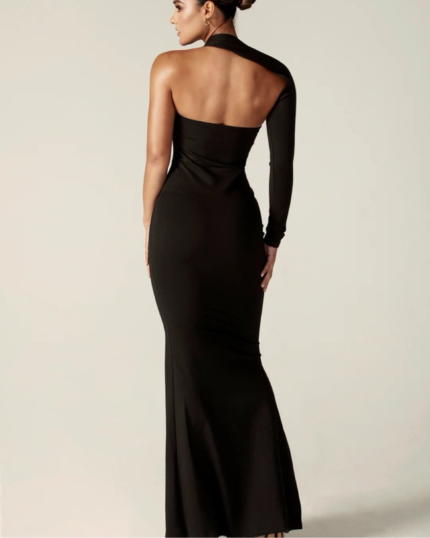 Black One Shoulder Maxi | Pickle