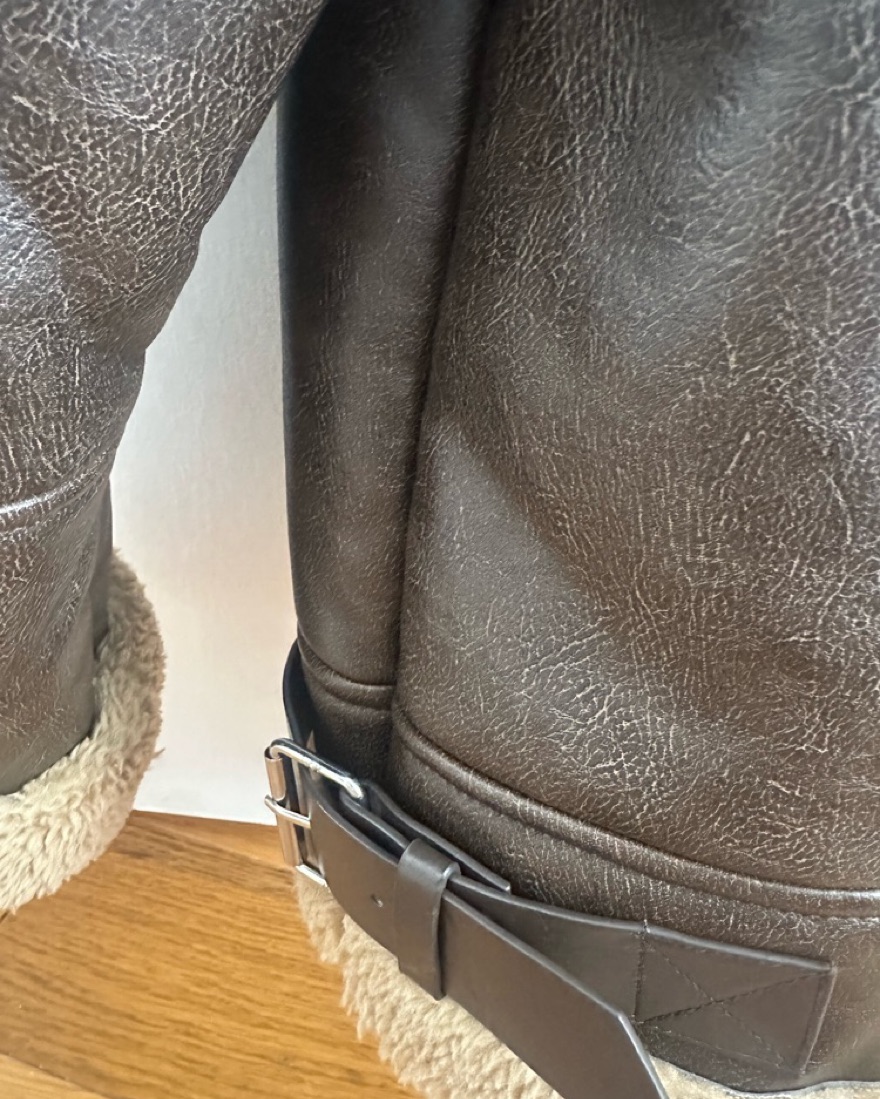 Bershka Brown Leather Jacket by Bershka - Pickle