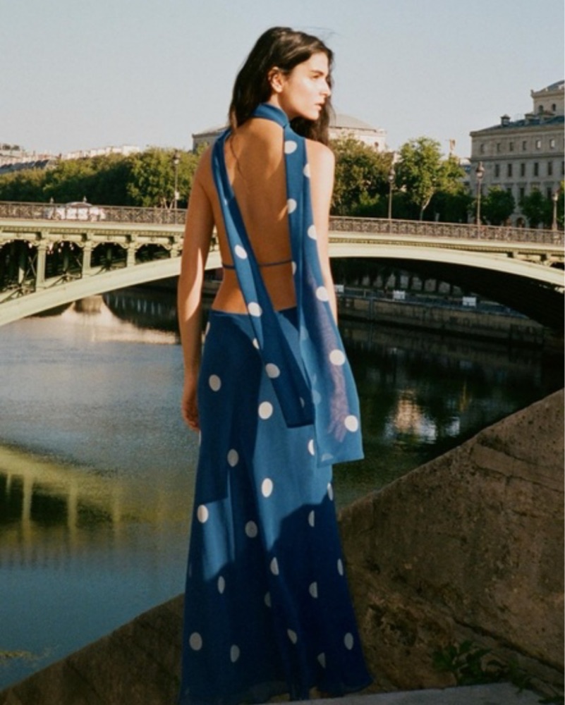 zara polka dot dress ZW COLLECTION POLKA DOT MIDI DRESS - Black / White