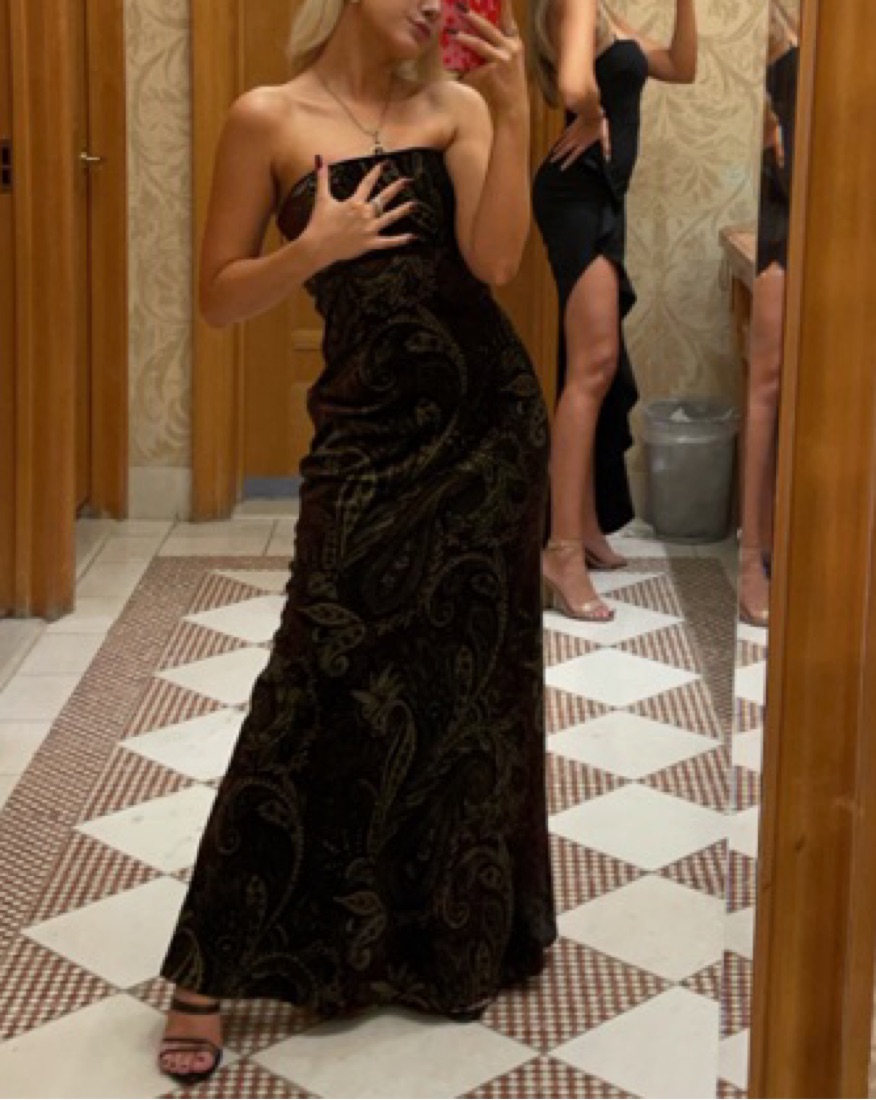 Vintage Ralph Lauren Evening Gown by Ralph Lauren - Pickle