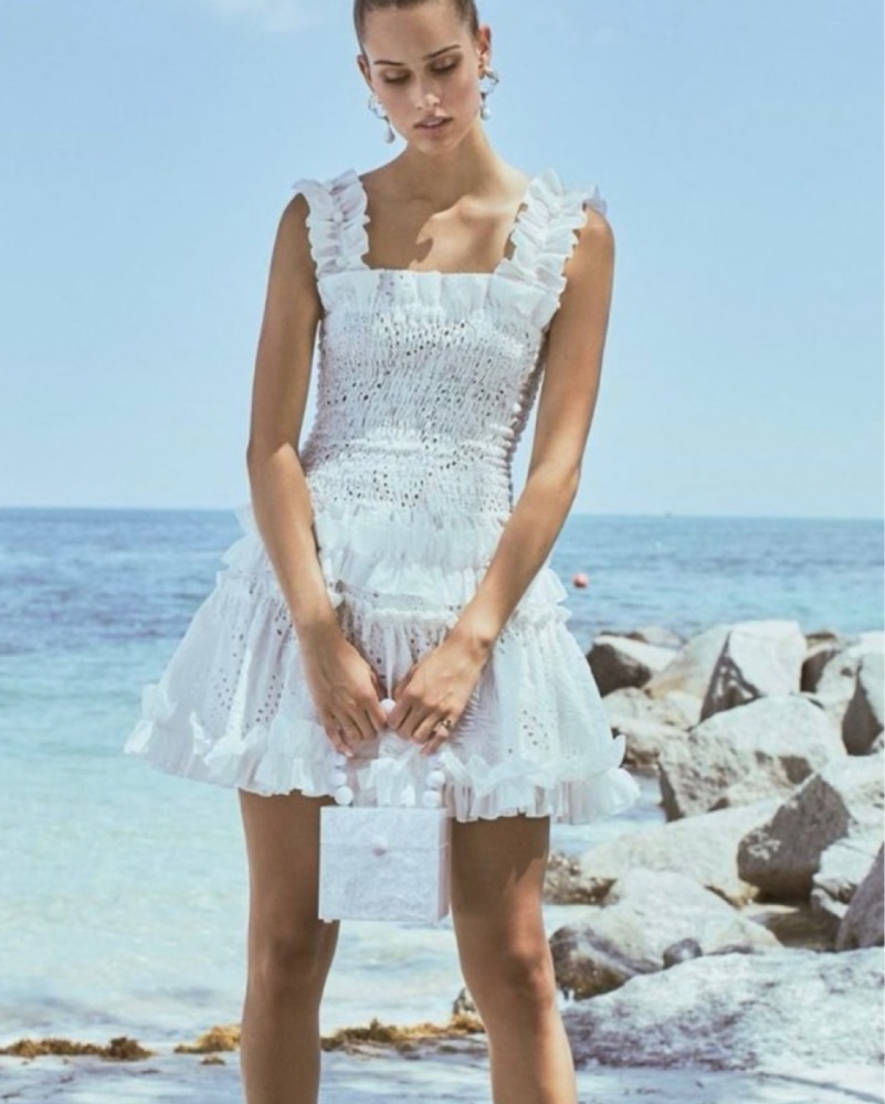 Waimari Alfresco Mini Dress in White by WAIMARI - Pickle