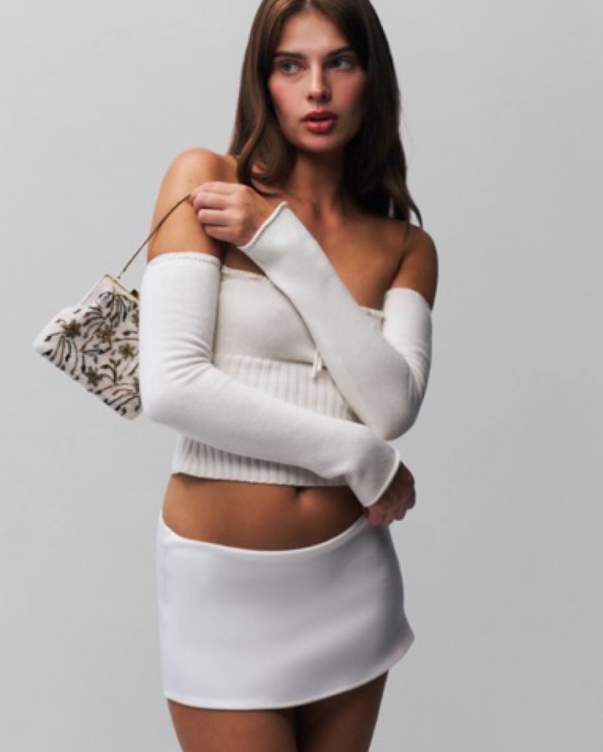 Guizio White Mini Skirt | Pickle