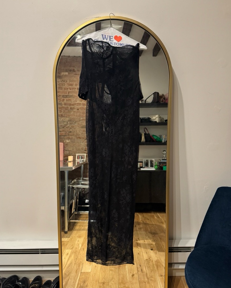 Skims Lace Corset Dress by Skims - Pickle
