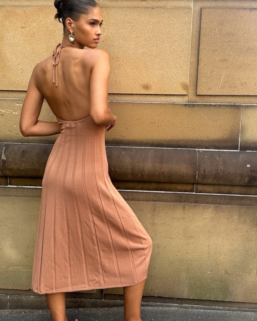 adrienne halter neck midi dress Meshki Adrienne Halter Neck Midi Dress by Meshki