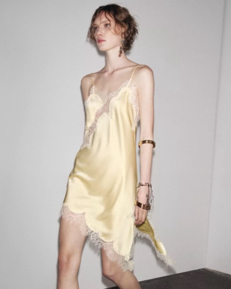 ワンピース elfelfelfarchives LACE LINED DRESS ZW COLLECTION ASYMMETRIC LACE DRESS - Ecru / Black | ZARA