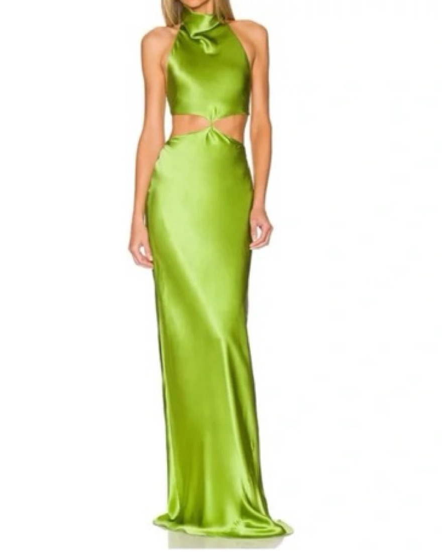 amanda uprichard green and white dress Amanda Uprichard Dianella Dress in Green