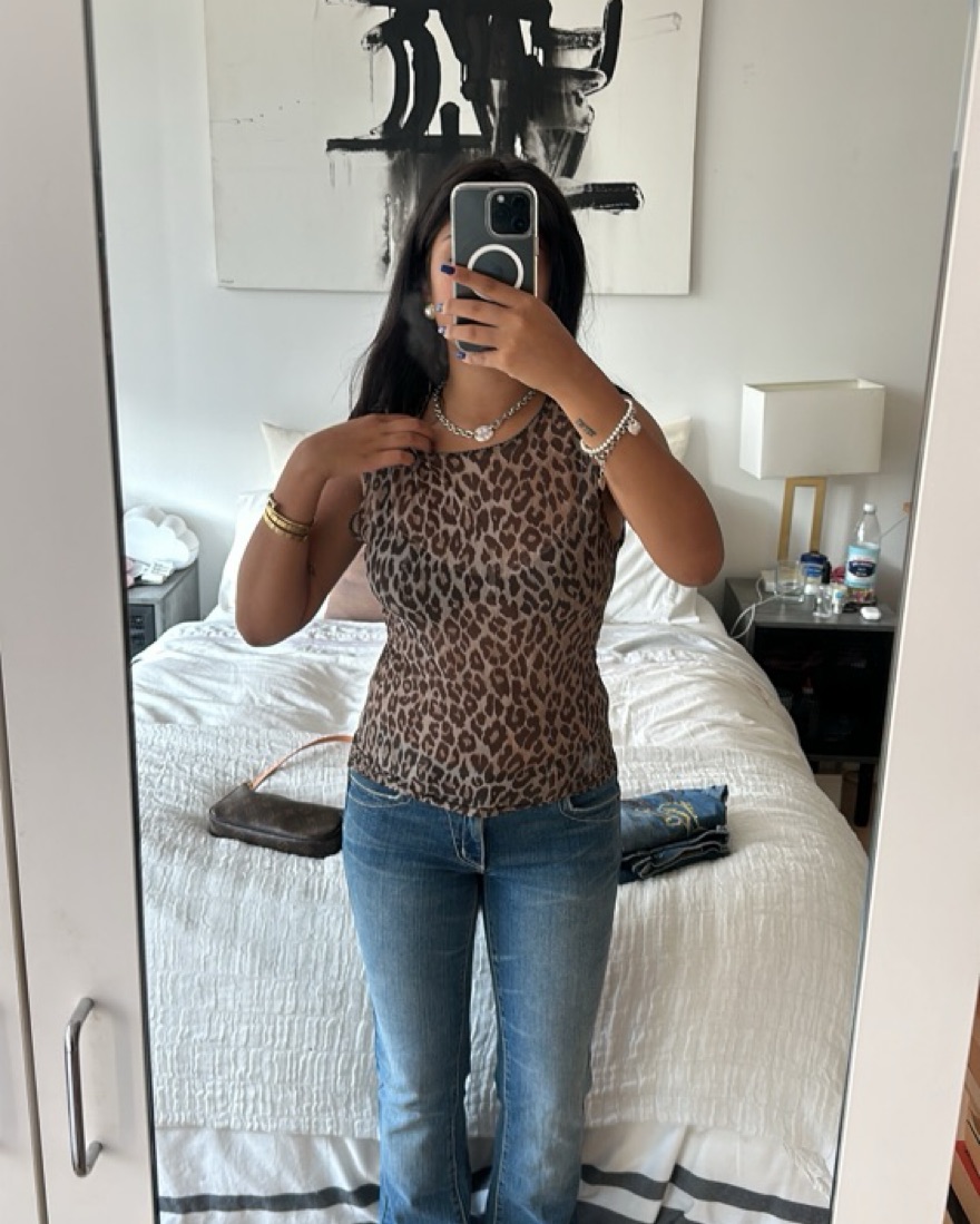 Dolce & Gabbana Mesh Leopard Print Top | Pickle