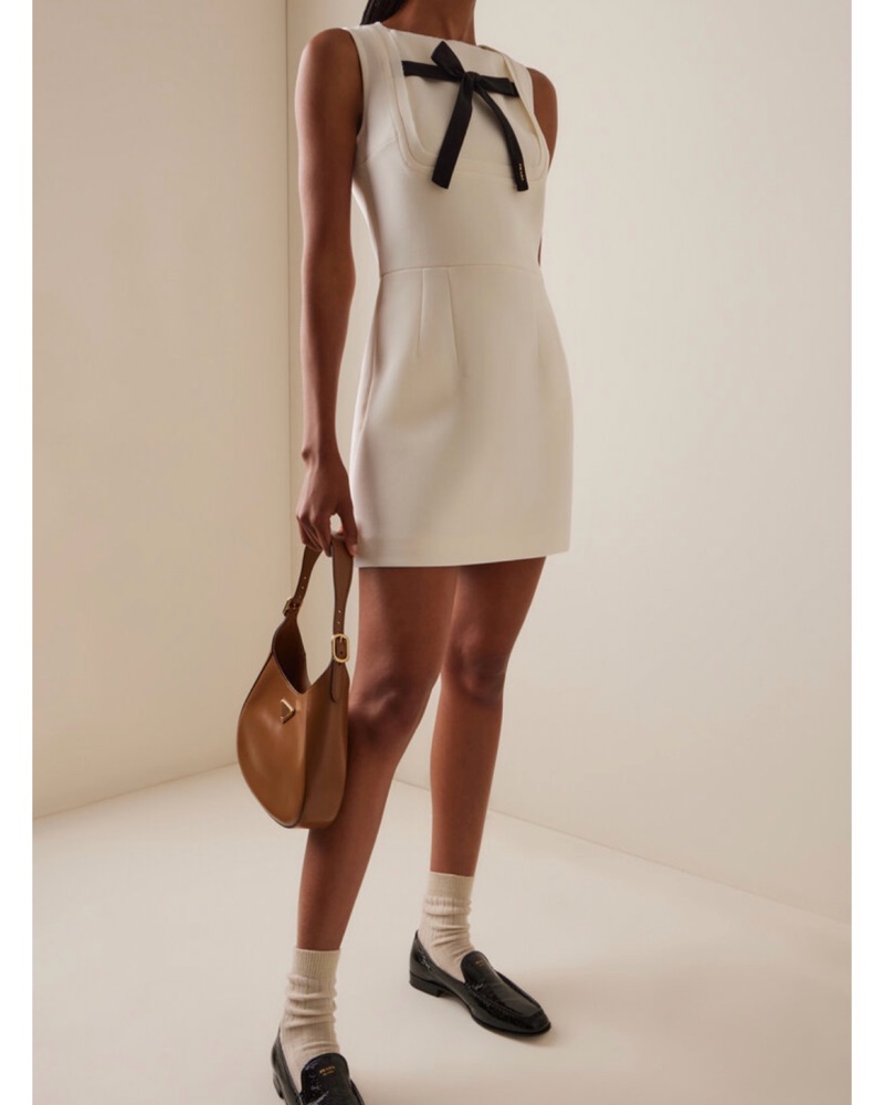 prada cotton mini dress Prada Cotton blend mini dress with button detailing