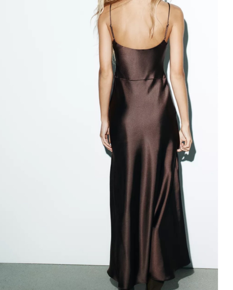 sachin and babi light blue dress Mismatched Brown Sexy Side Slit Mermaid Soft Satin Long Bridesmaid Dre