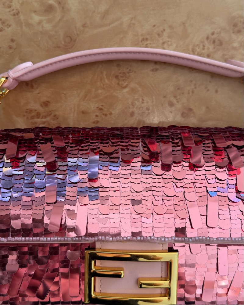 fedi Baguette Pink Sequin by Fendi - Pickle