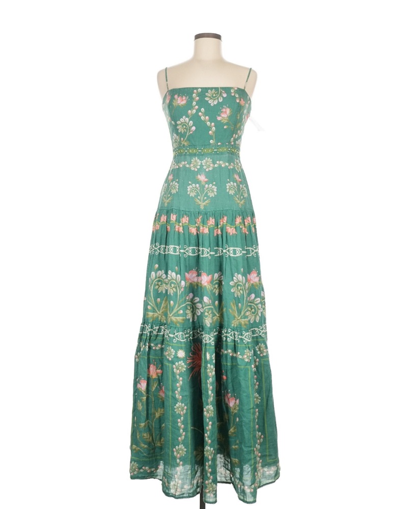 flared halter dress Lucinda Halter Satin Midi Dress • Shop American Threads Boutique Light Blue / S main image 1