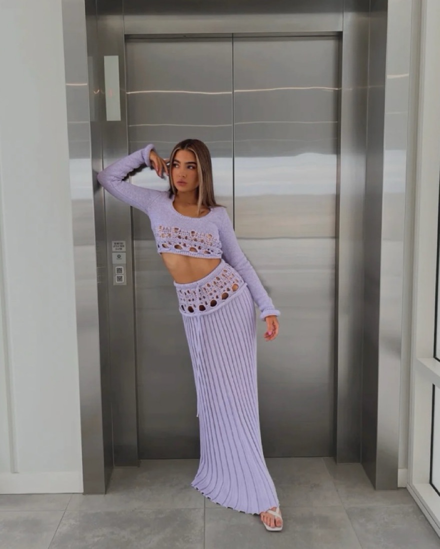 Christopher Esber Lilac Top + Skirt Set by Christopher Esber - Pickle