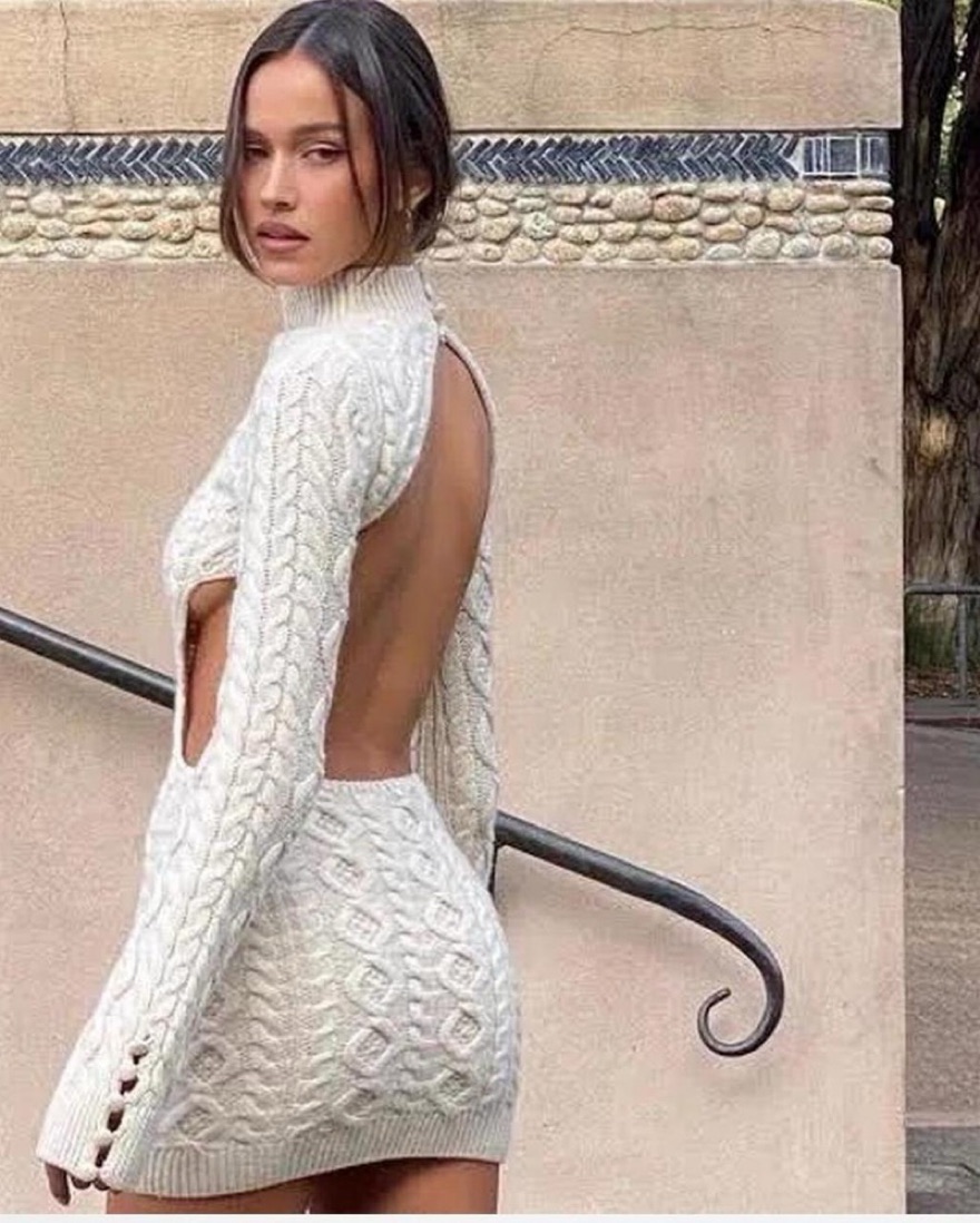 Danielle Guizio Mini Sweater Dress by Danielle Guizio - Pickle