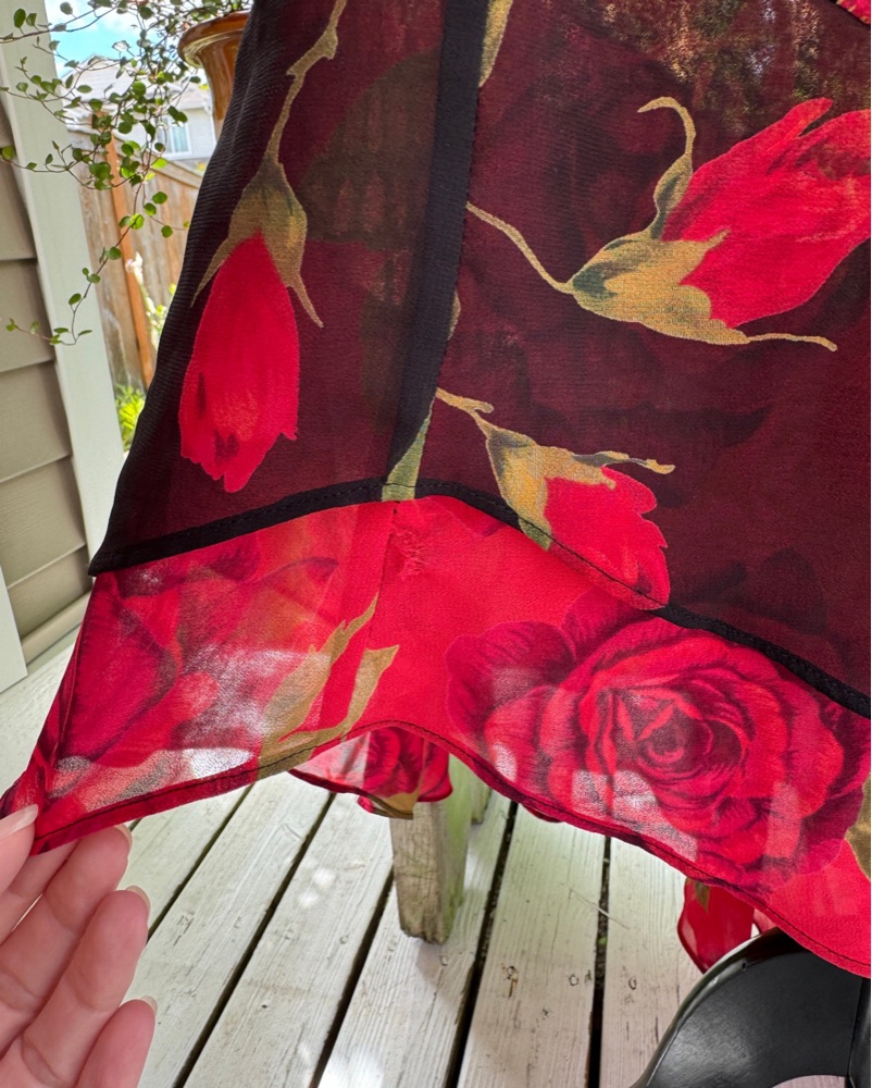 Floral Rose & Leopard Ruffle Layer Dress by Victoria's Secret - Pickle