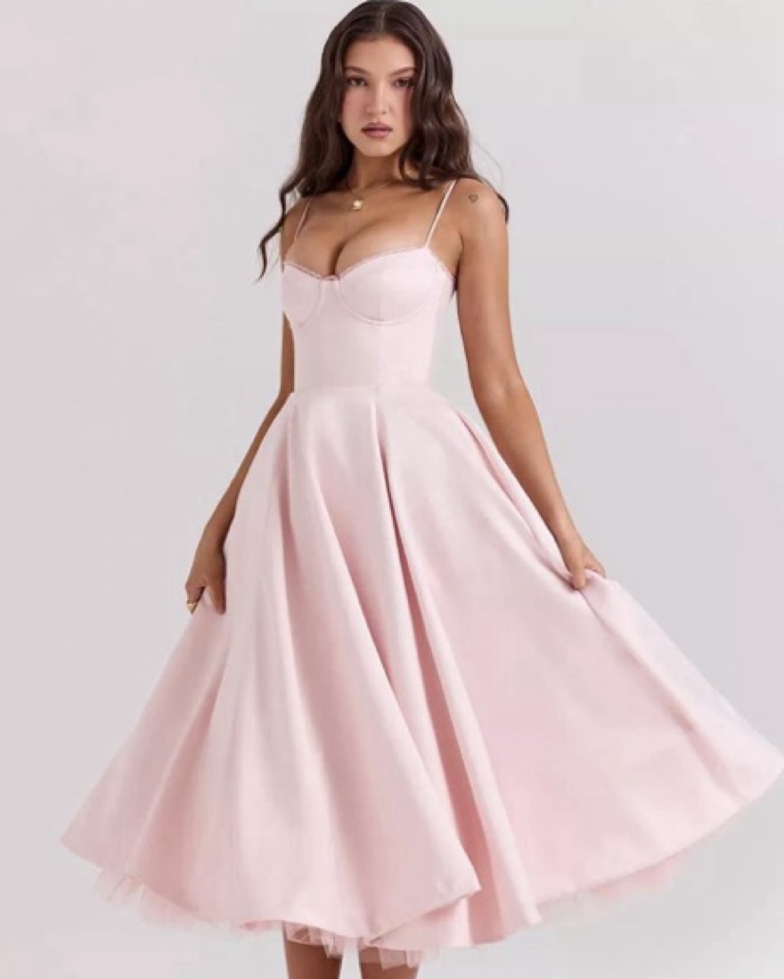 House Of CB Mademoiselle Dress Pink by House of CB - Pickle
