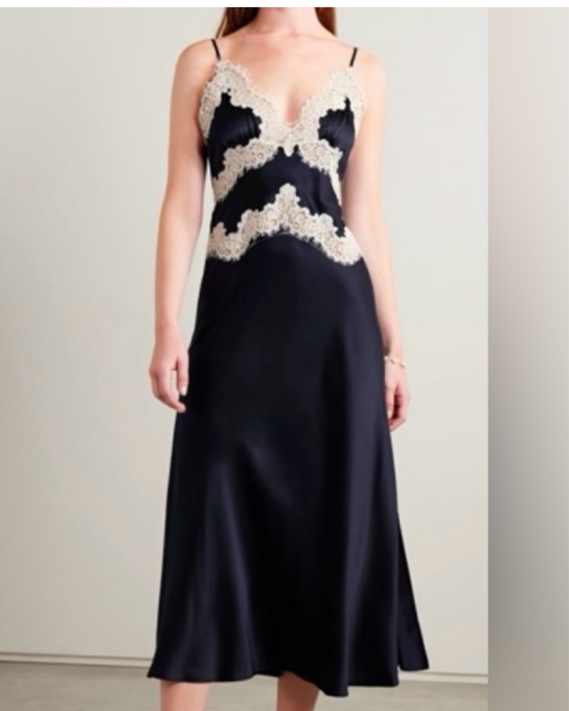 Doen obelia Navy Silk Slip Dress by Doen - Pickle