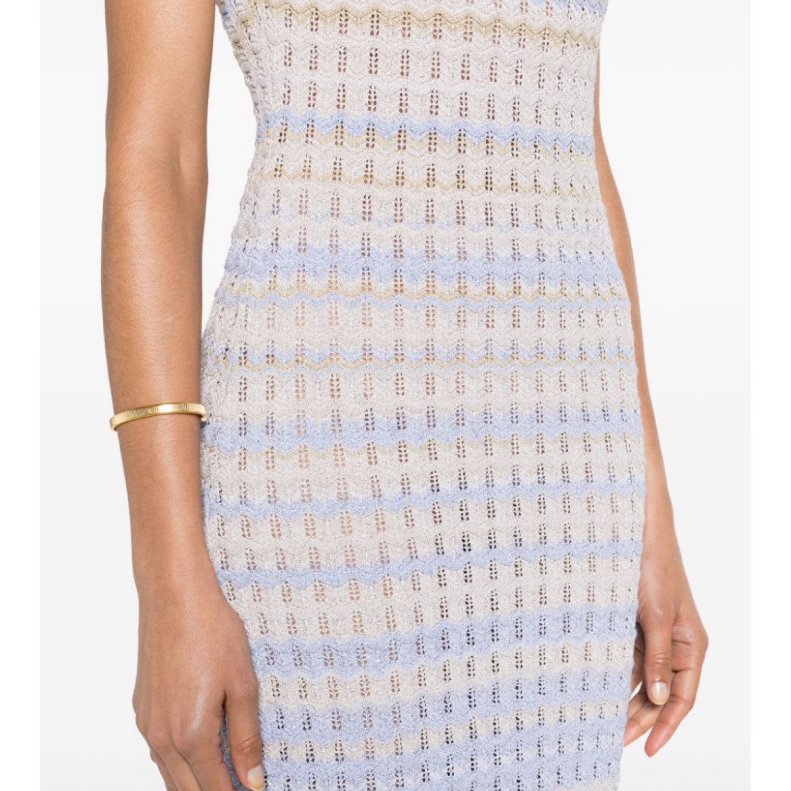 Sandro - Zade chevron-knit maxi dress by Sandro - Pickle