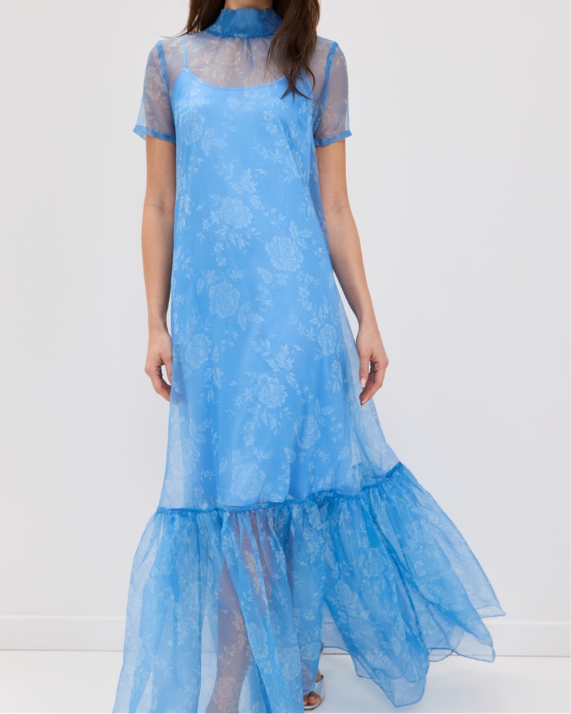 残り僅か！【STAUD】CALLUNA DRESS BLUE ROSE Staud Calluna Dress in Blue Rose | Pickle