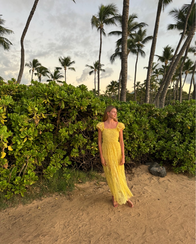 Doen Yellow Lace Dress by Doen - Pickle