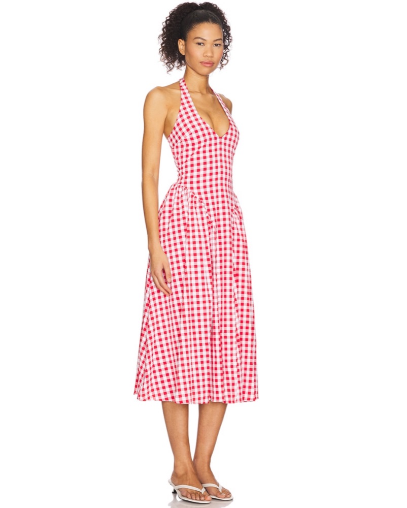 More To Come Midi Dress Red Gingham by More to Come - Pickle